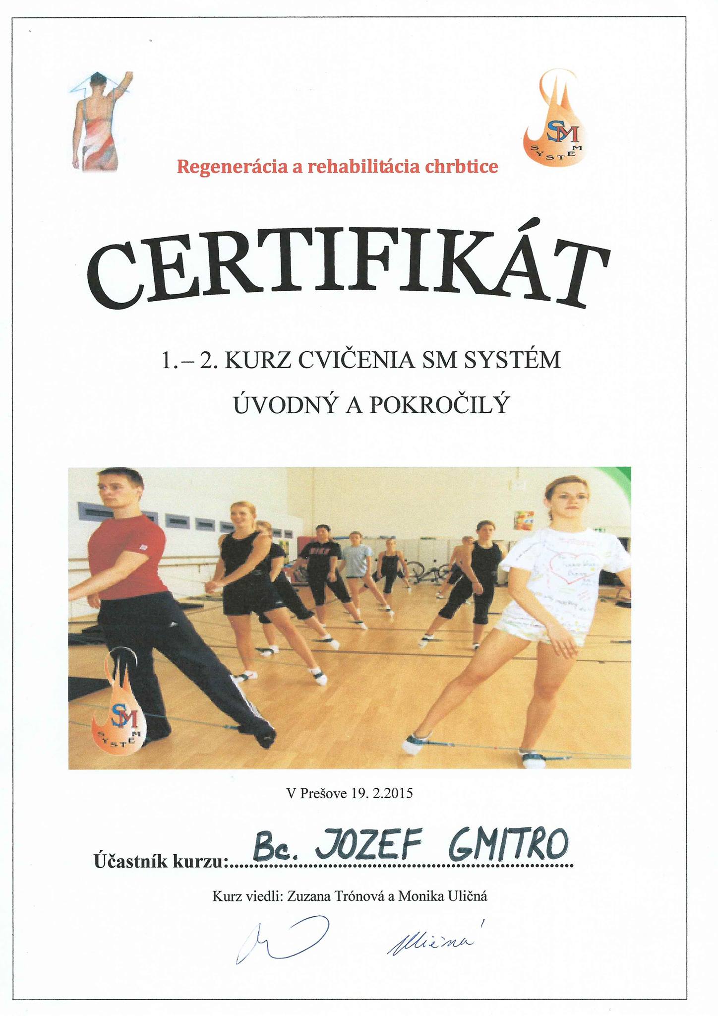 zdravotne cvicenie sm system